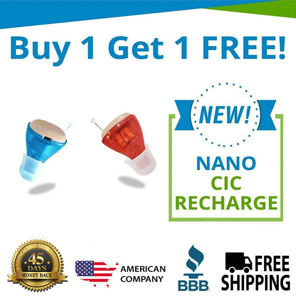 🔥 Buy 1 Get 1 FREE Sale! Buy 1 Nano CIC Recharge Hearing Aid And Get The Second Ear FREE! Get An Entire Pair for Only $597!