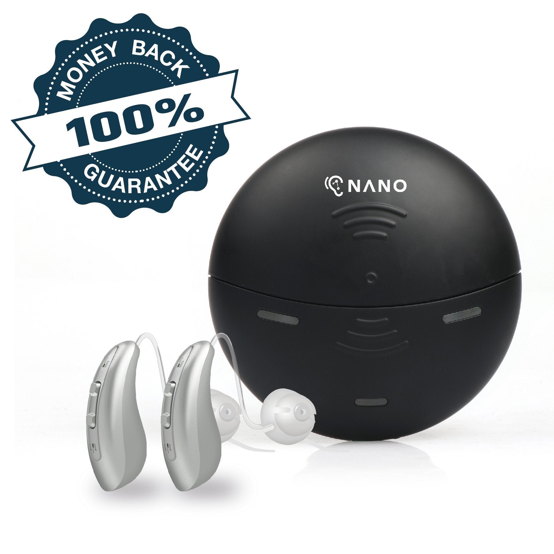 🔥 ON SALE: Buy 1 New Nano Model X2R Rechargeable Hearing Aid And Get The Second Ear FREE! Plus Get a FREE Portable Charging Case Worth $195!